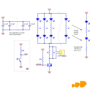 Matriz de sensores de reflectancia QTR-8RC #961 Pololu